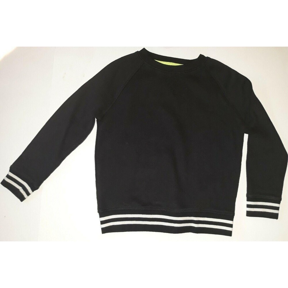 Athletic Works Long Sleeve Fleece Crew Shirt Boys SM 6/7 Rich Black